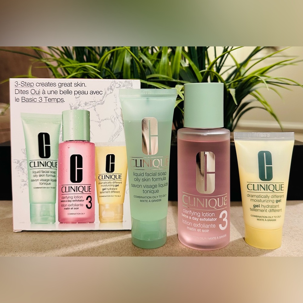 Clinique 3-step system!